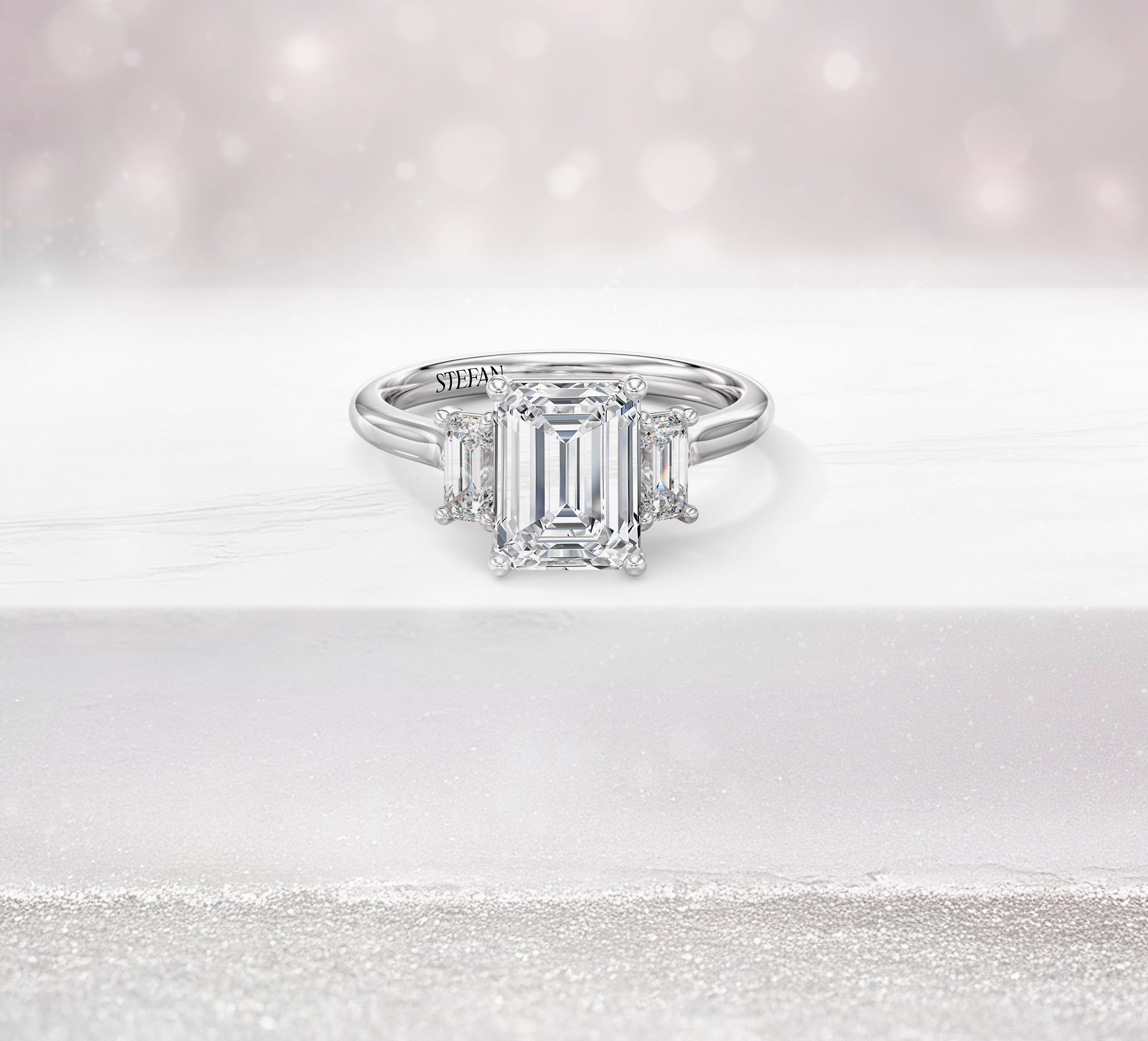 emerald cut engagement ring in perth