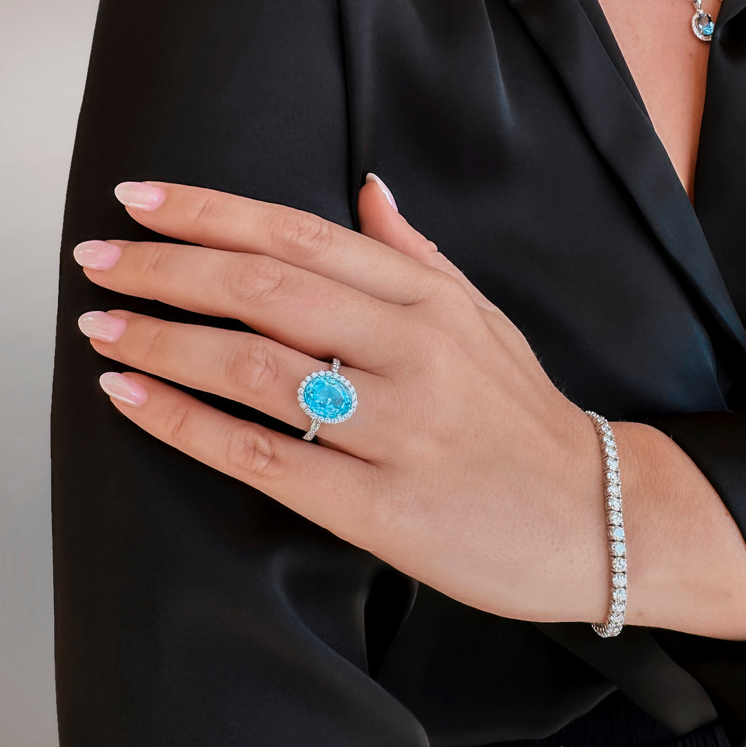 Oval Topaz Ring
