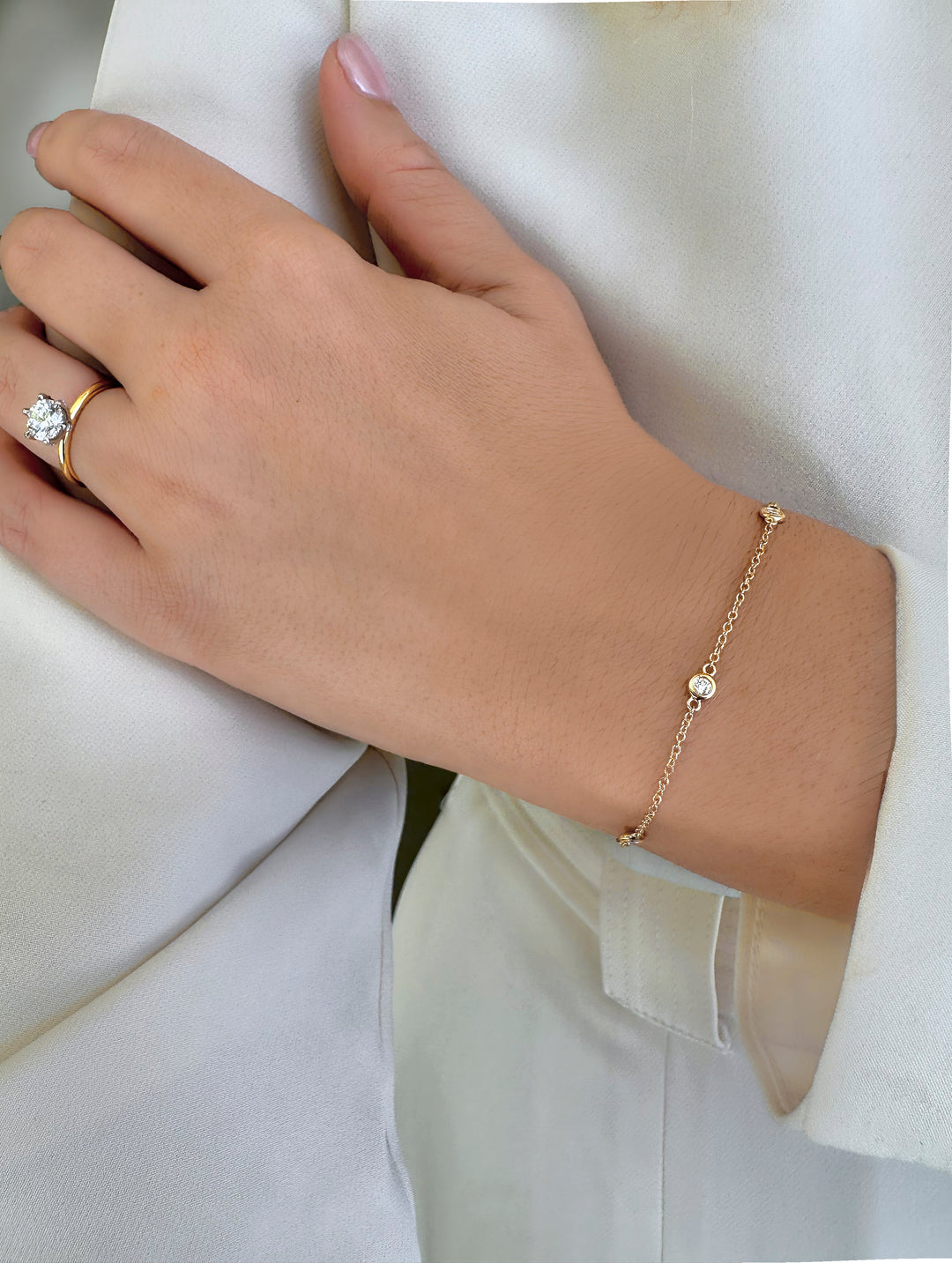 Bezel Set Diamond Bracelet