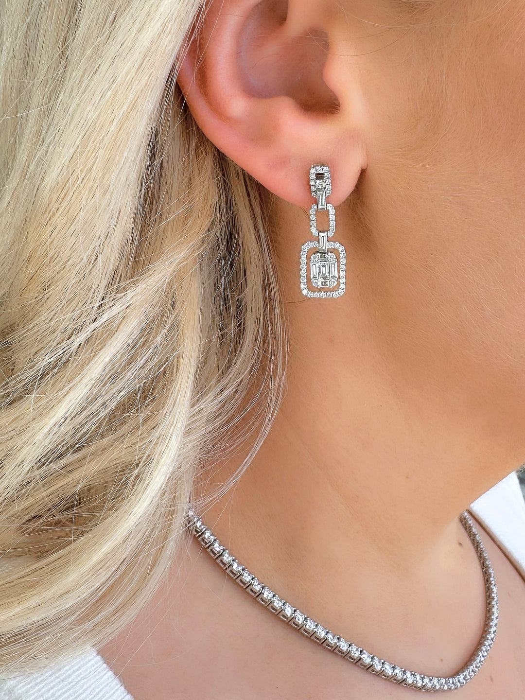Halo Drop Earrings