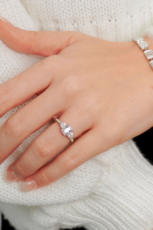 Cecelia Emerald Cut Engagement Ring