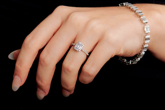 Ophelia Emerald Cut Engagement Ring