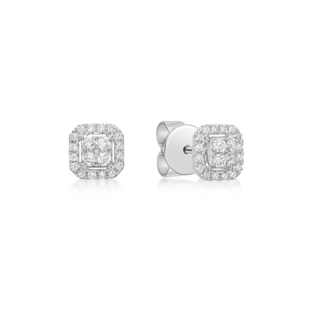 Cluster Halo Diamond Studs