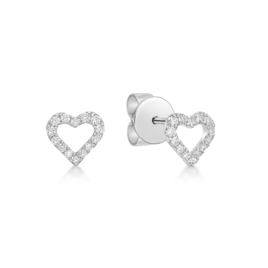 Heart Shaped Diamond Studs