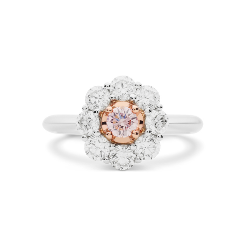 Round Argyle Pink Diamond Engagement Ring Perth
