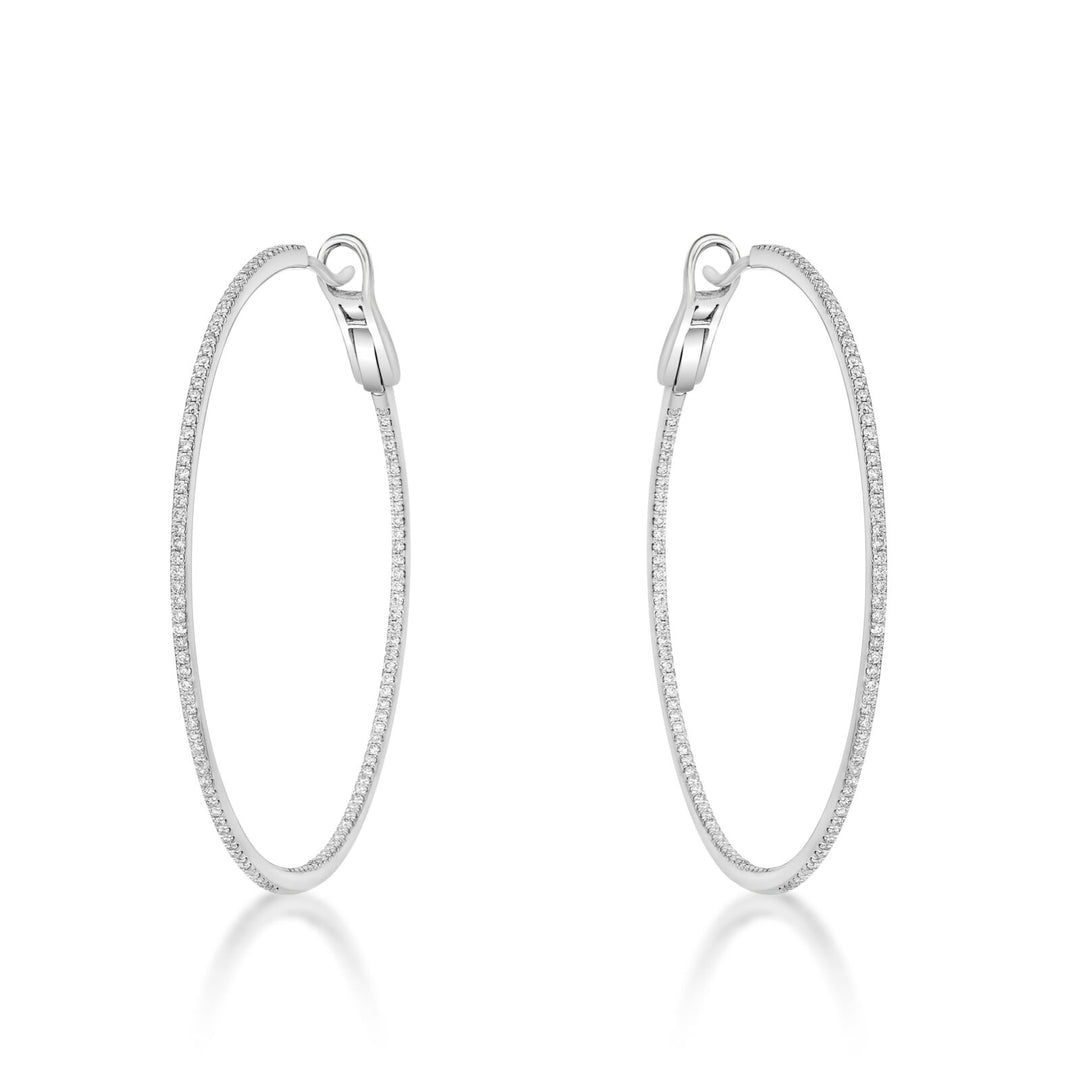 38mm Diamond Hoop Earrings