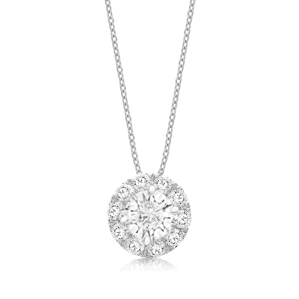 Halo diamond deals pendant