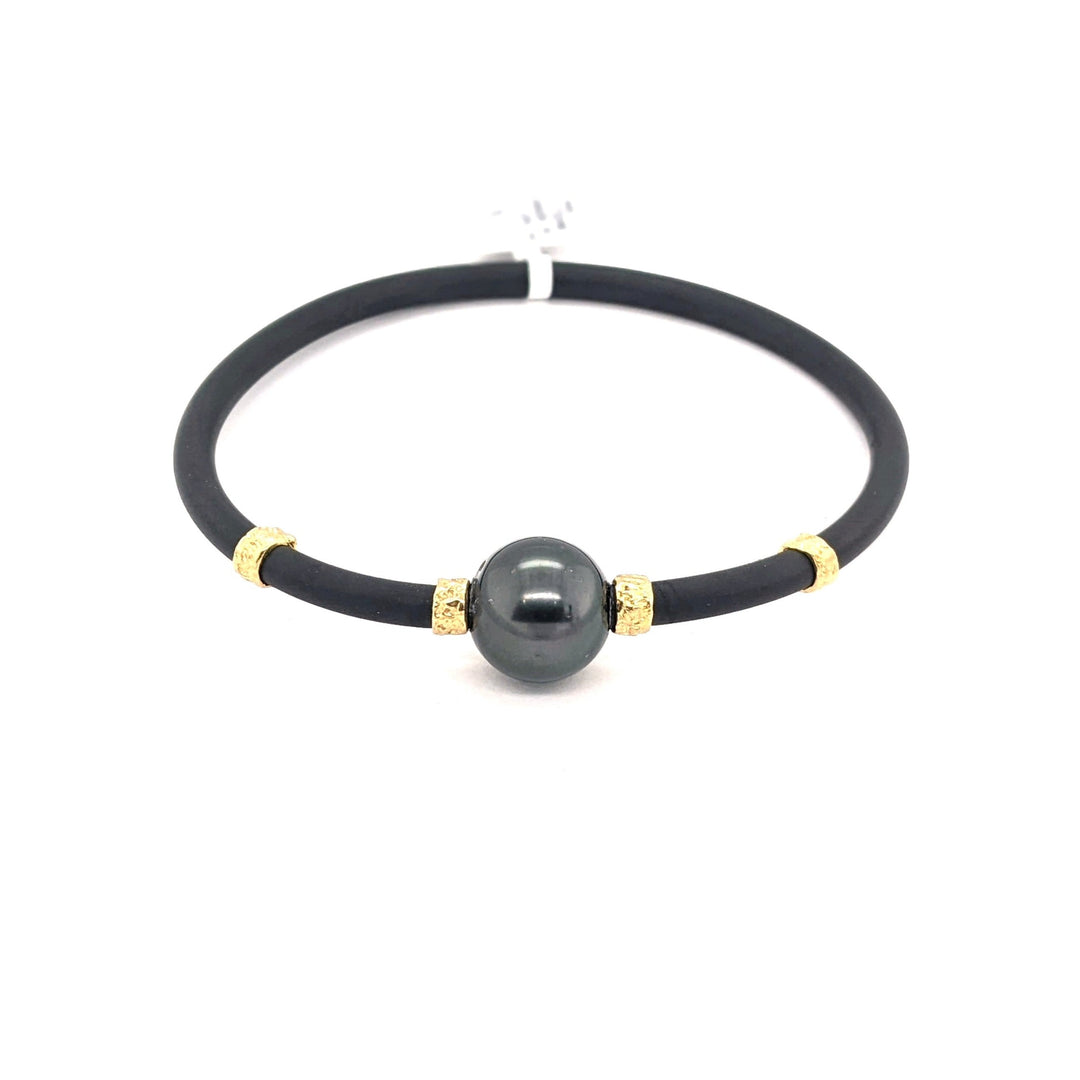 9ct Yellow Gold & Tahitian Pearl Bracelet