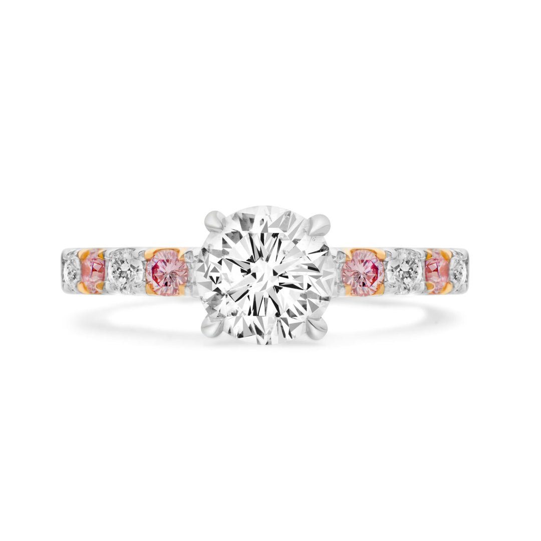 Round Argyle Pink Diamond Engagement Ring