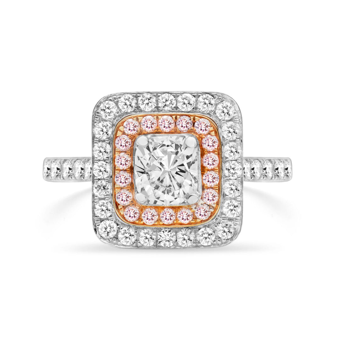 Cushion Cut Argyle Pink Diamond Engagement Ring Perth