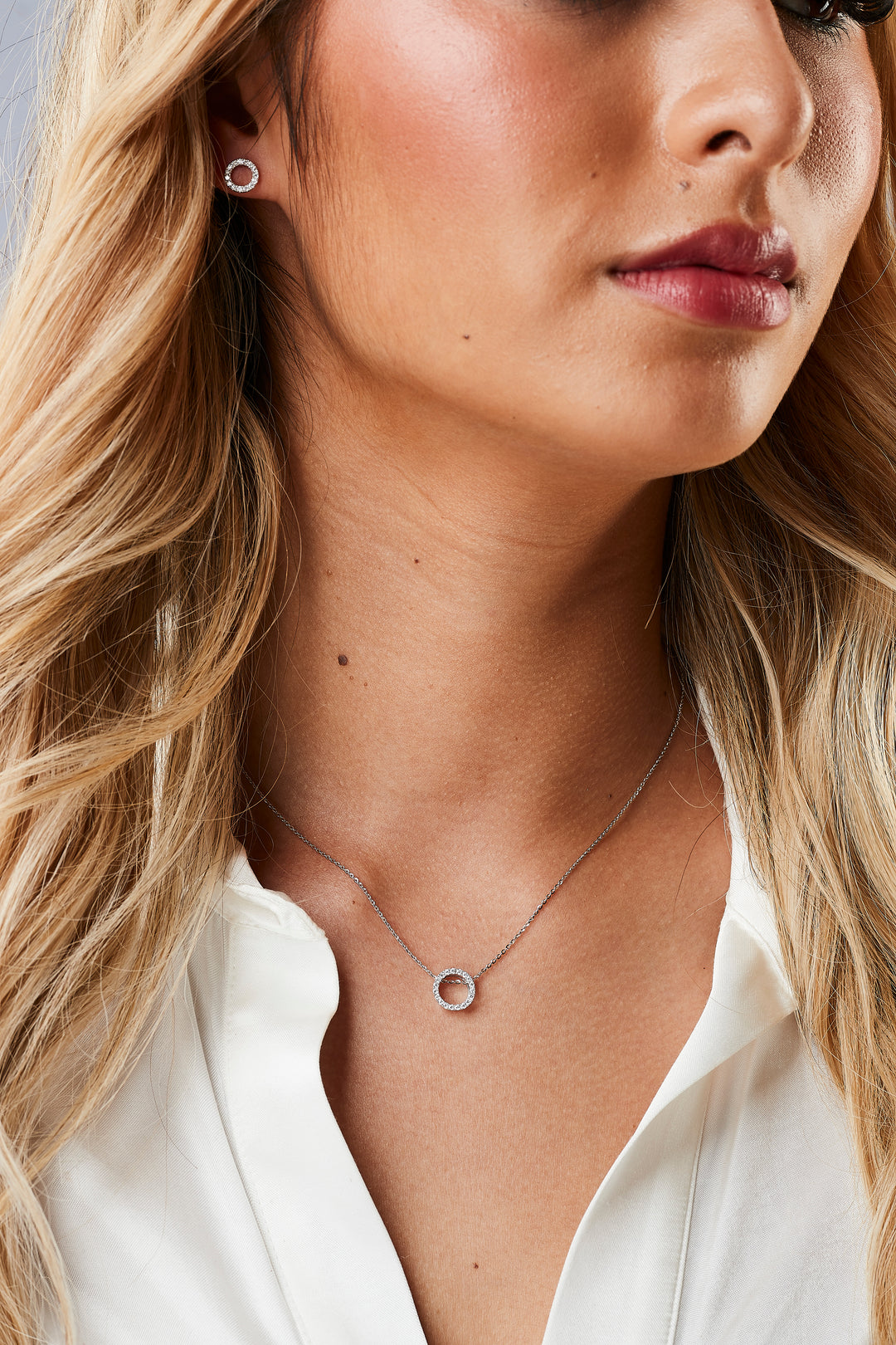 Diamond Circle of Life Earrings