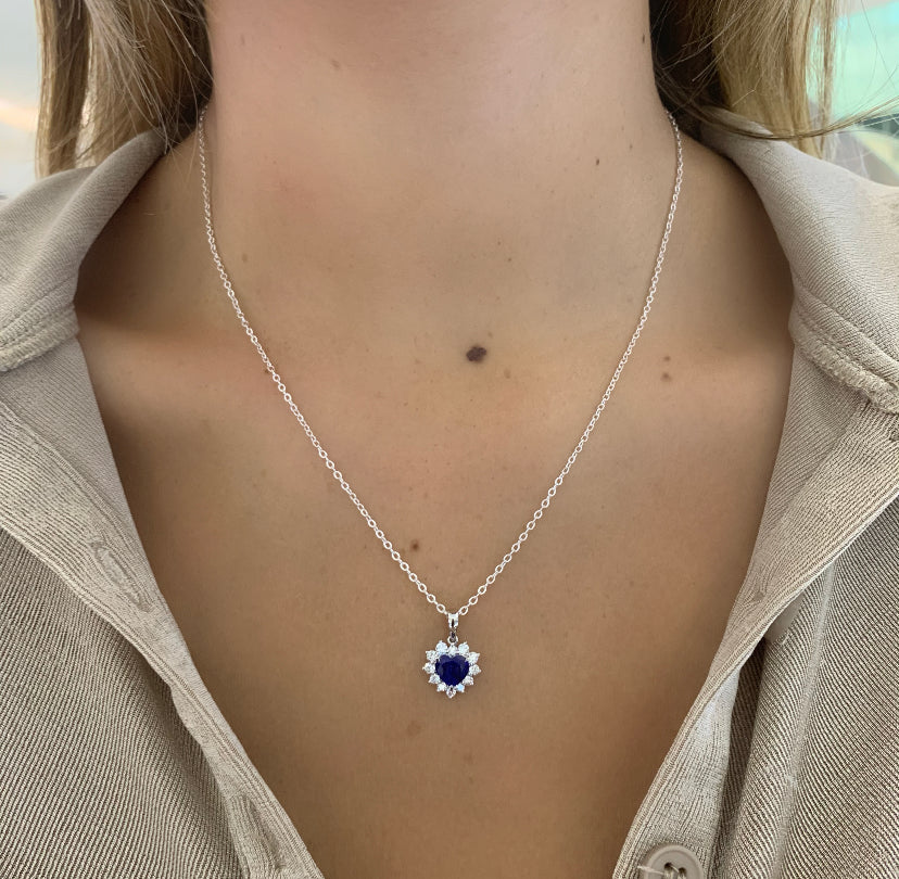 Diamond & Sapphire Pendant