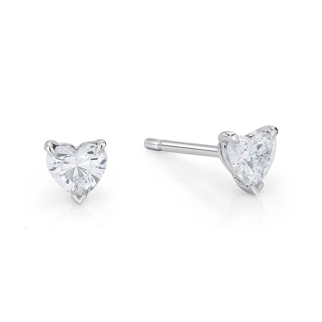 Heart Shape Diamond Studs