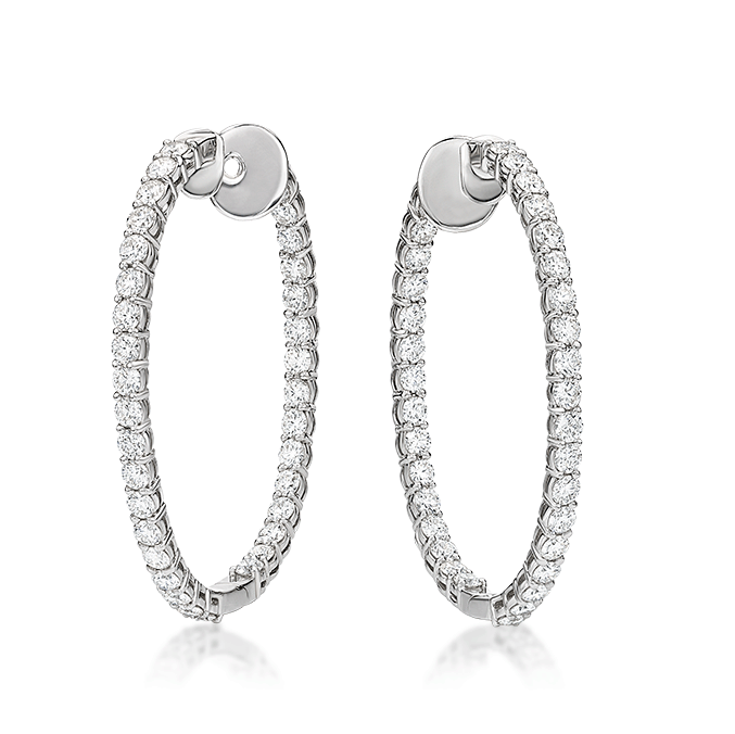 Diamond Hoop Earrings