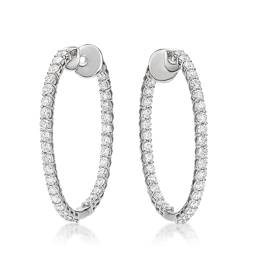 Diamond Hoop Earrings