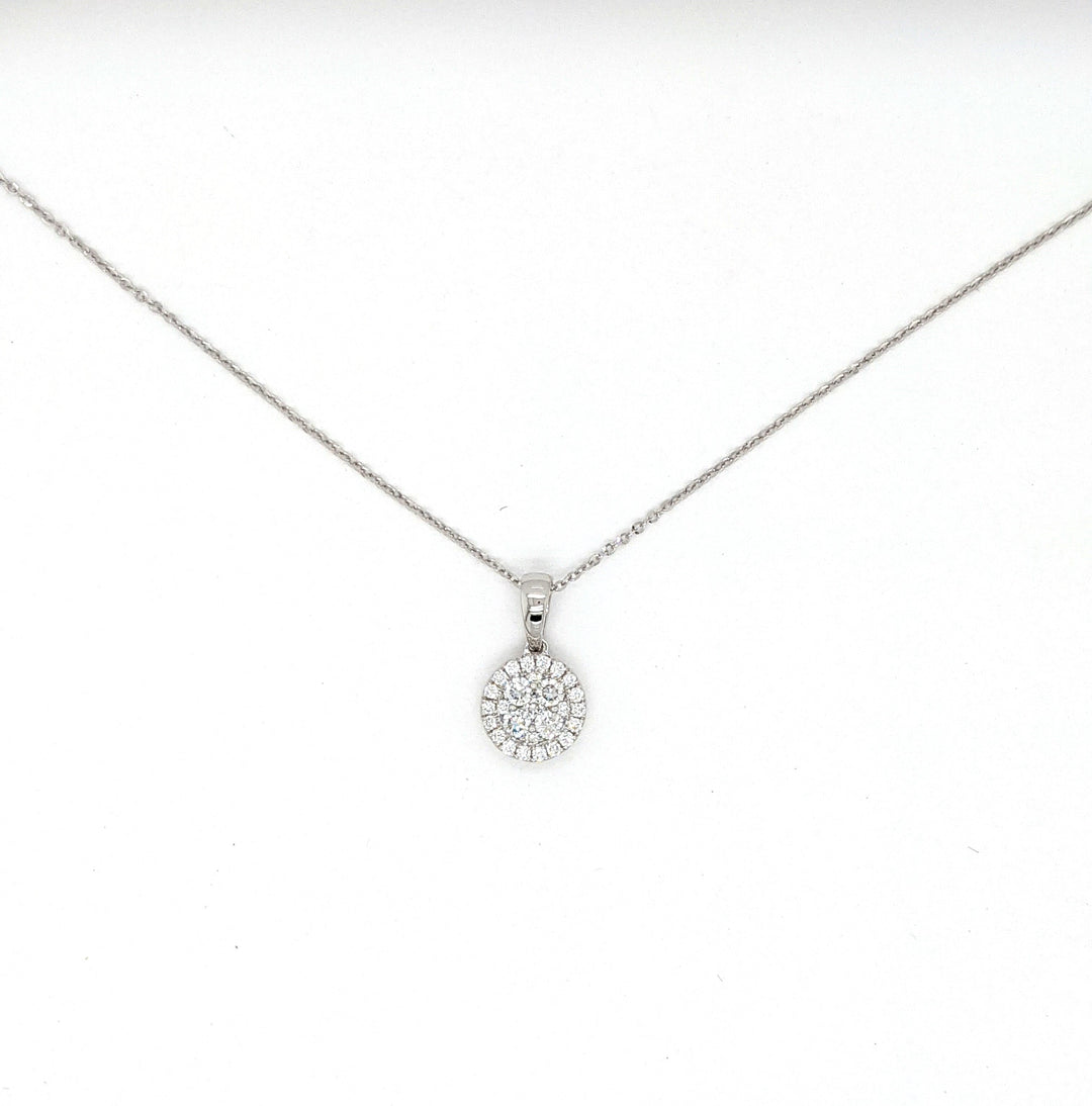 Diamond Cluster Halo Pendant