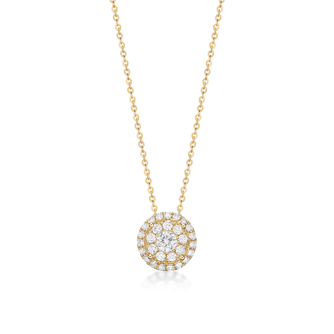 Double Halo Diamond Pendant