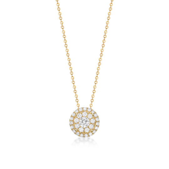 Double Halo Diamond Pendant
