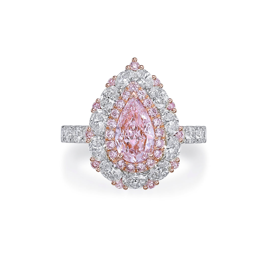 Pear Argyle Pink Diamond Engagement Ring