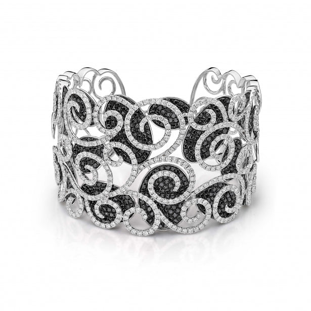 Black & White Diamond Cuff