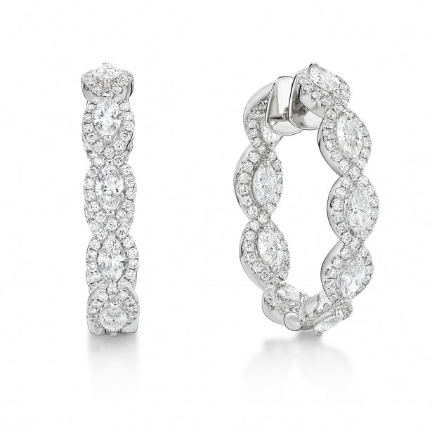 Diamond Hoop Earrings