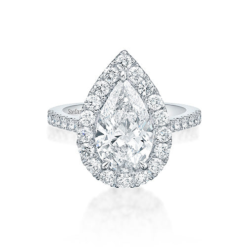The Kaley features a 1.50ct pear cut diamond set in 3 claws