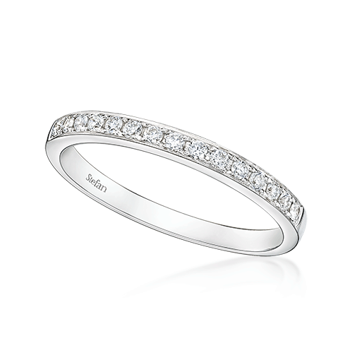 Gold Brilliant Diamond Wedding Band