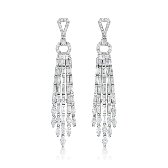 Diamond Art Deco Earrings