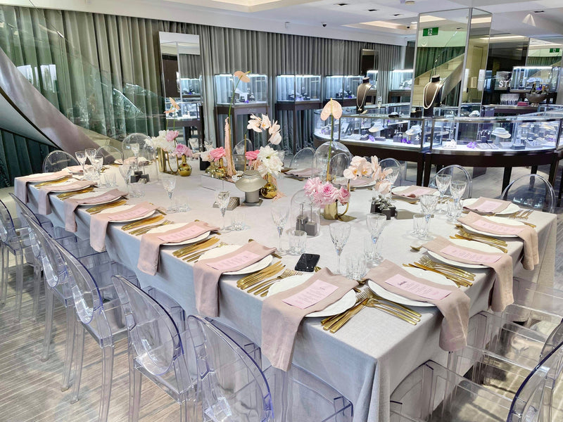 Stefan jewellery masterclass event set up
