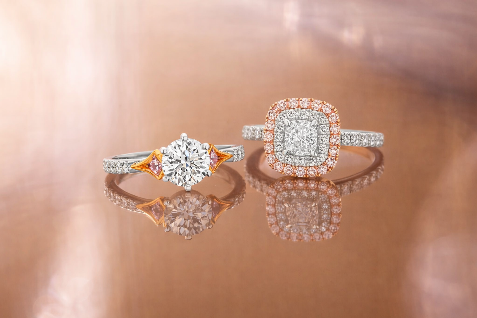 pink argyle diamond engagement rings in Perth