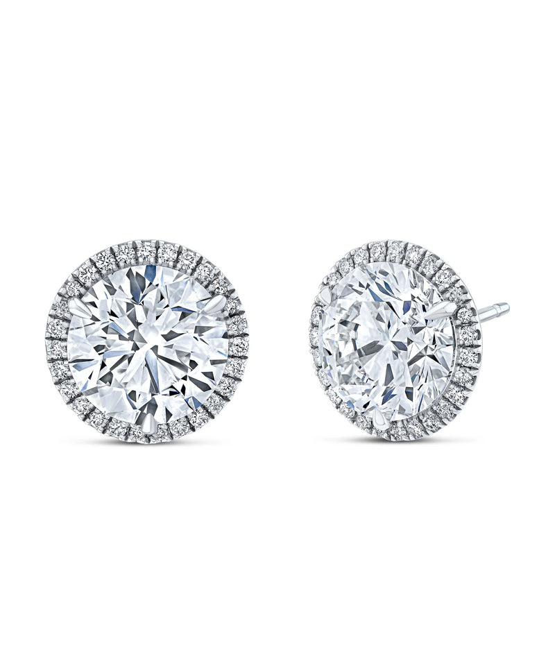 Diamond Pavé Halo Studs