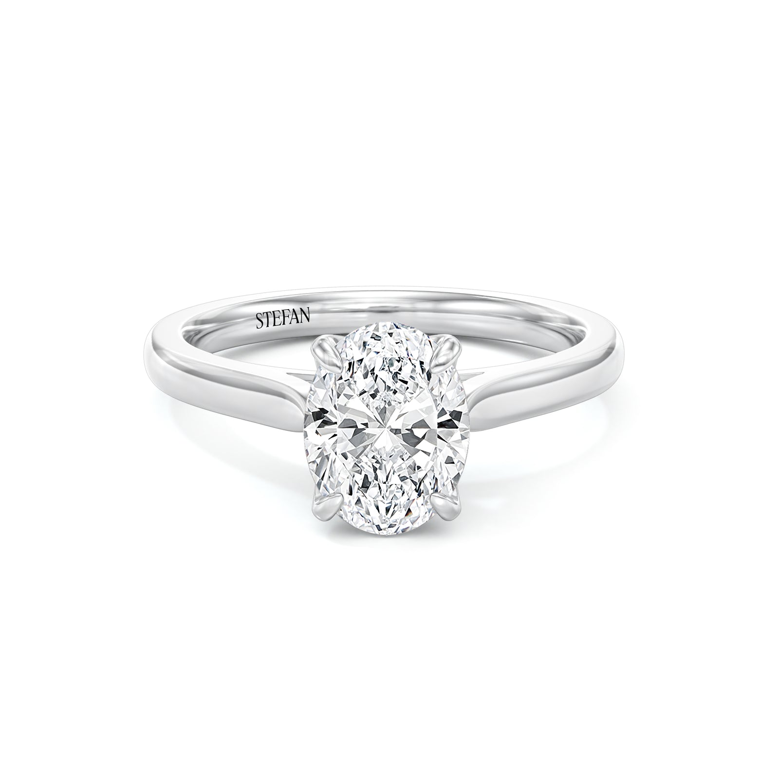 Tulip Oval Brilliant Engagement Ring