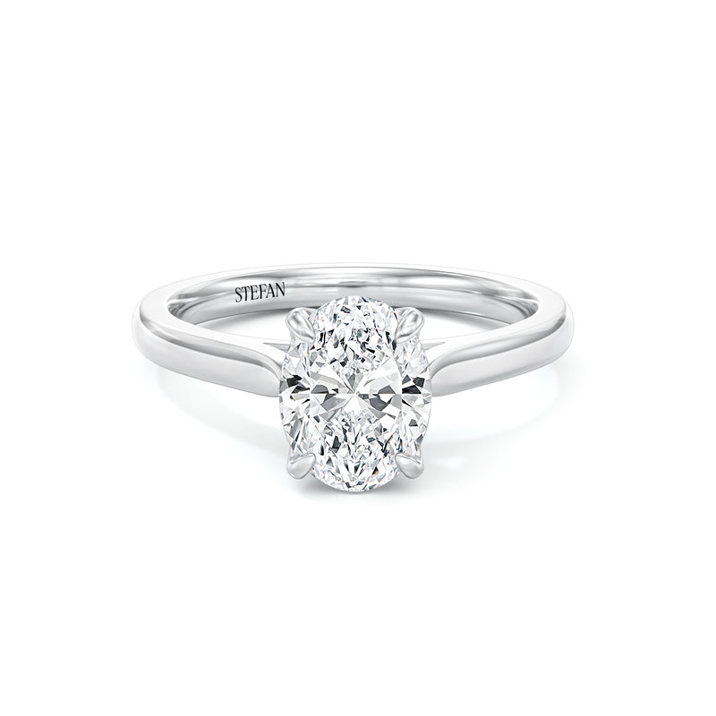 Tulip Oval Brilliant Engagement Ring