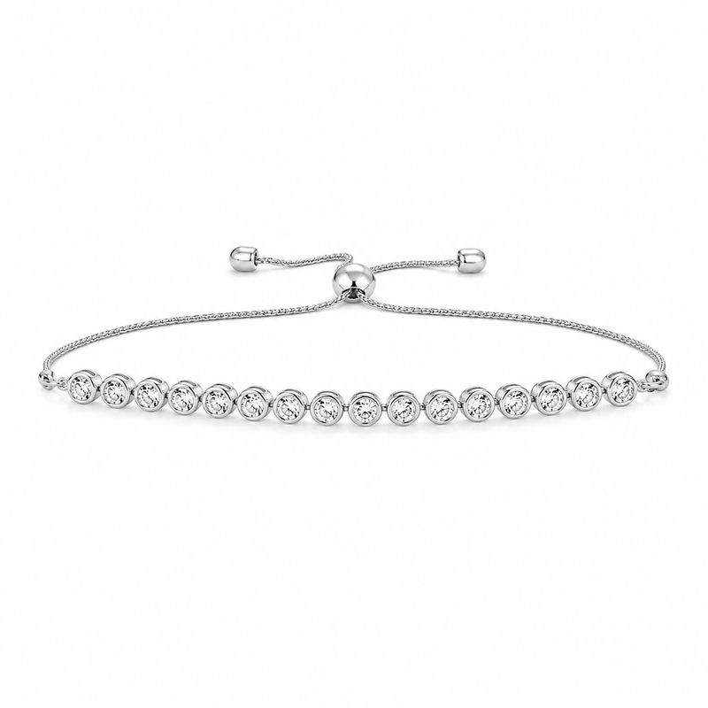 Adjustable Illusion Set Diamond Bracelet