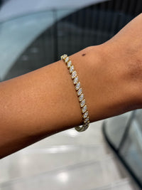 Round Marquise Illusion Diamond Tennis Bracelet