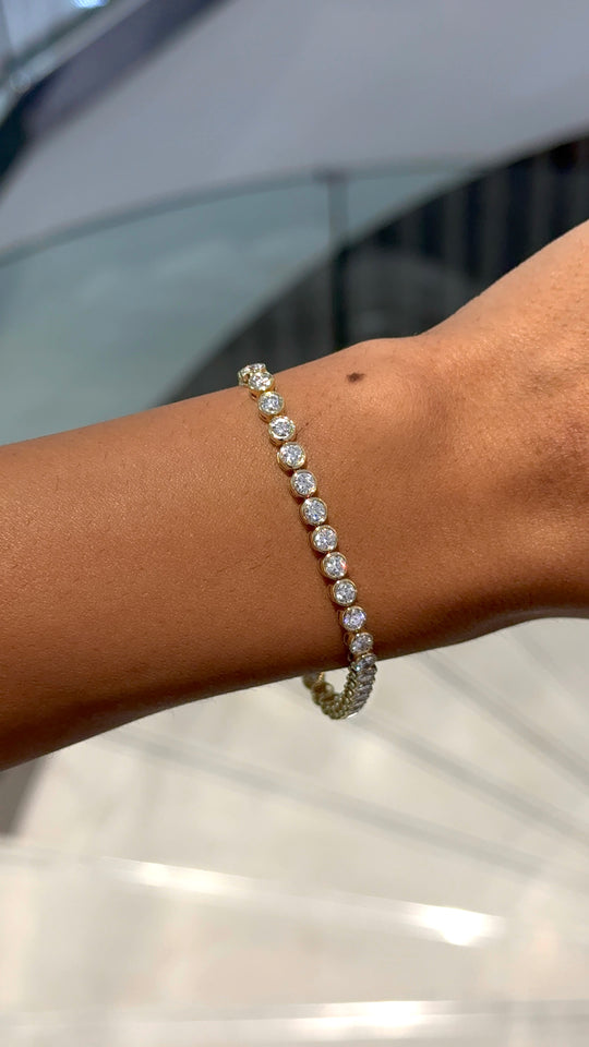Bezel Set Tennis Bracelet