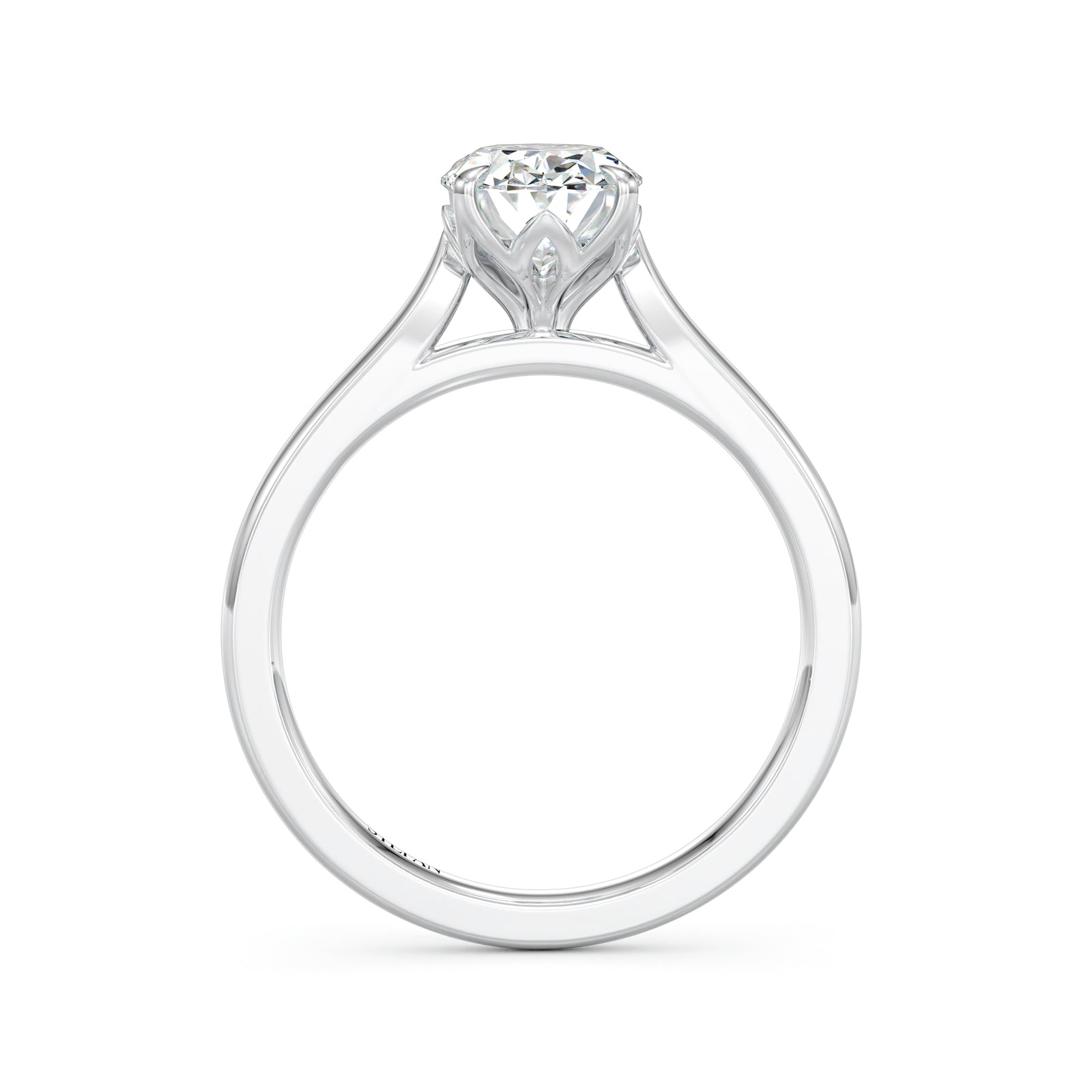 Tulip Oval Brilliant Engagement Ring