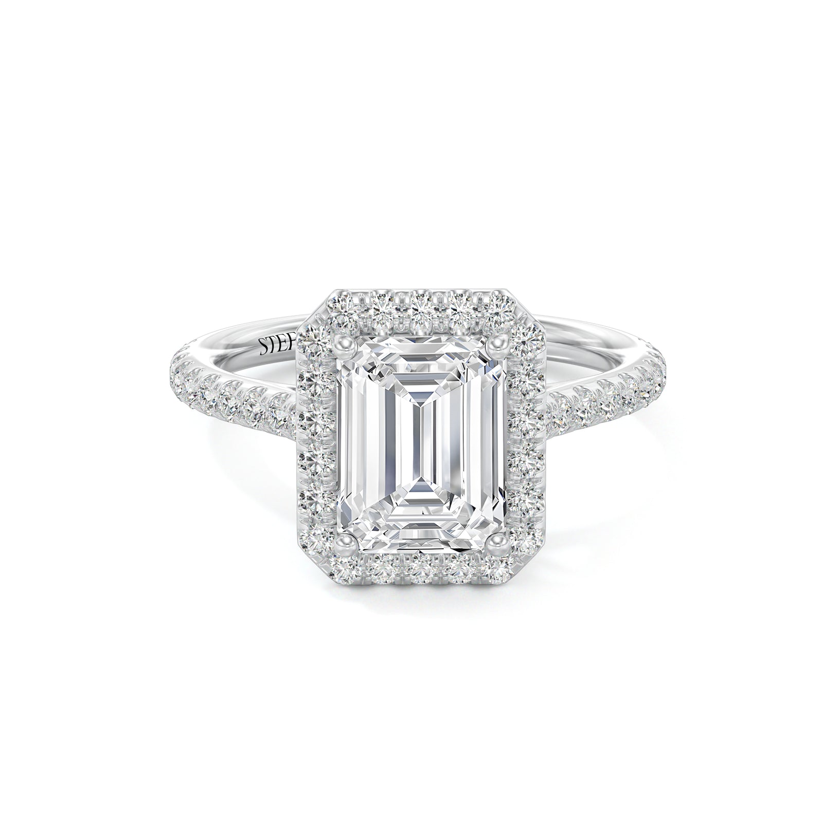 Ophelia Emerald Cut Engagement Ring