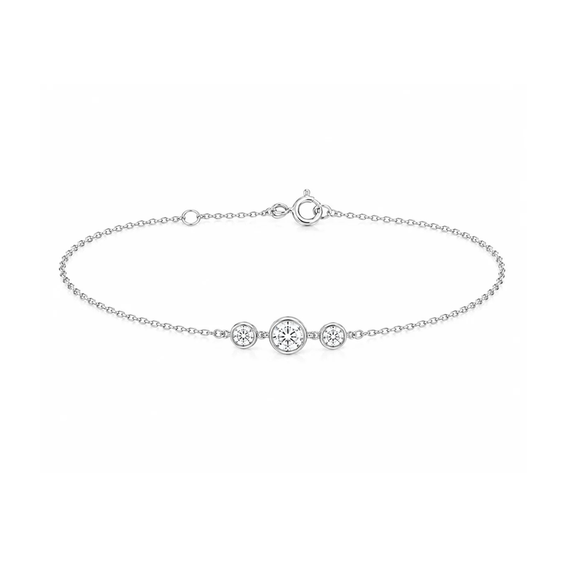Trio Bezel Diamond Bracelet