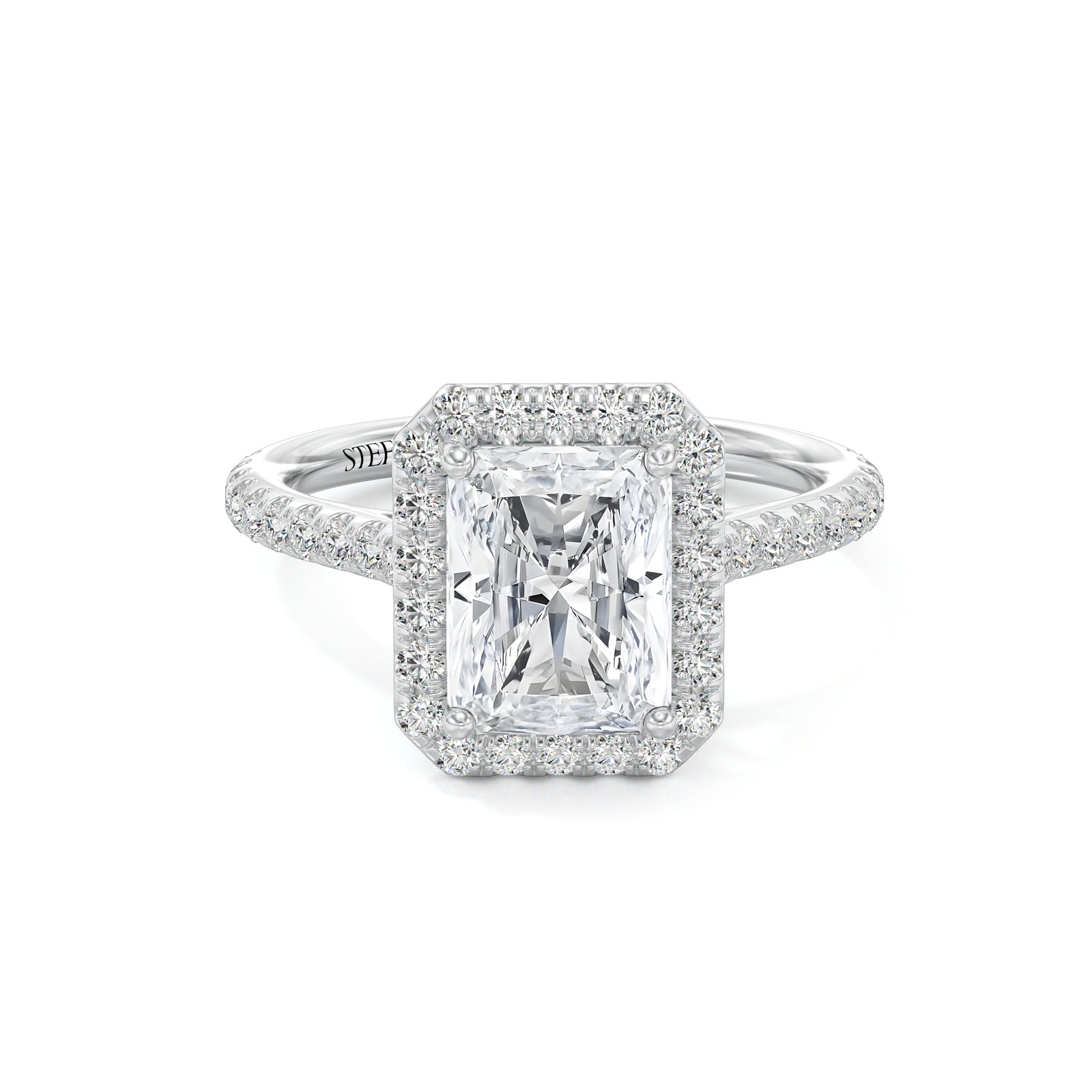 London Radiant Cut Engagement Ring