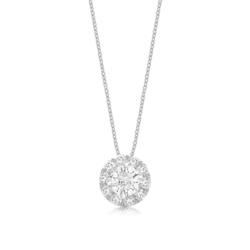 Diamond Halo Pendant