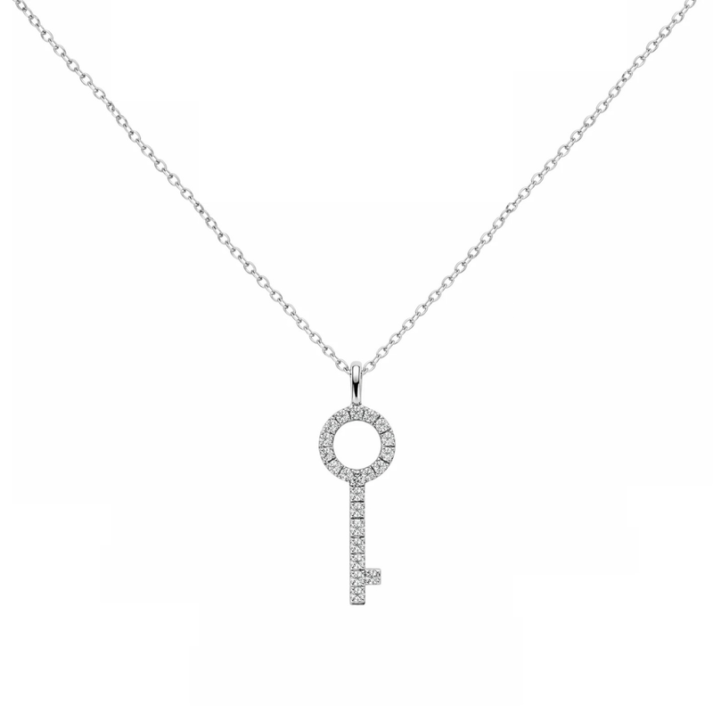 Diamond Key Shaped Pendant