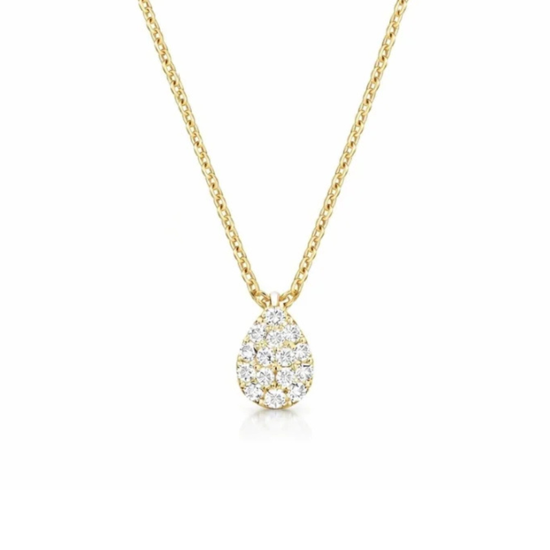 Diamond Pear Shape Cluster Pendant