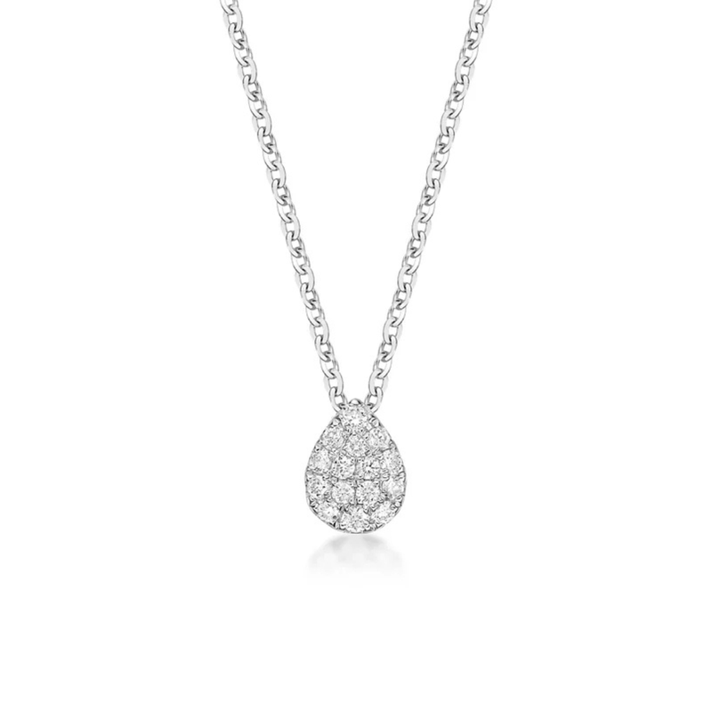 Diamond Pear Shape Cluster Pendant