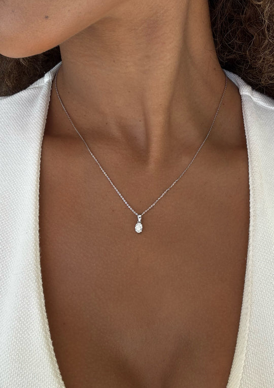 Oval Diamond Pendant