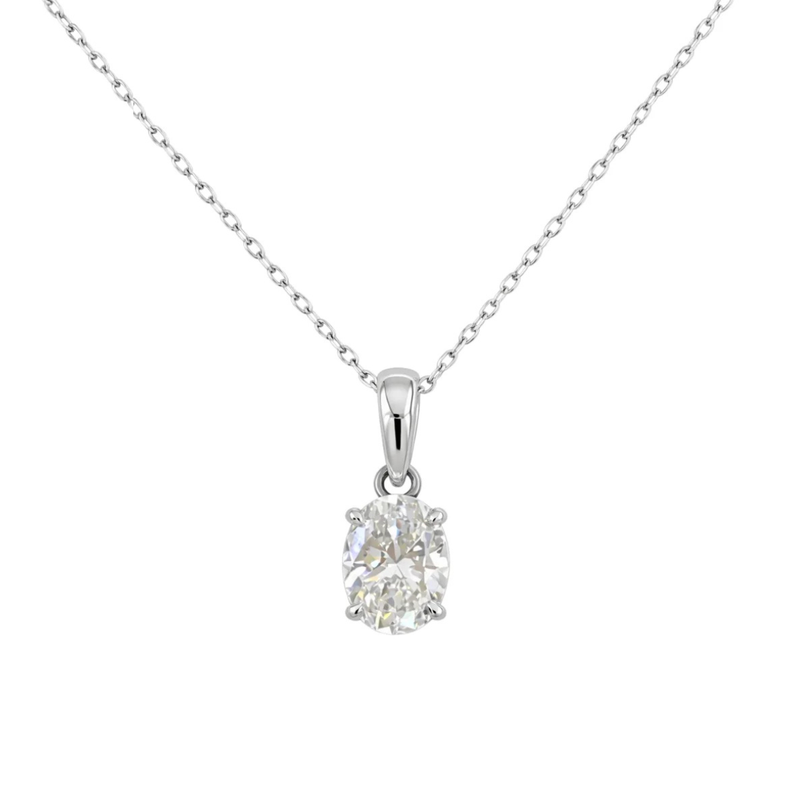 Oval Diamond Pendant