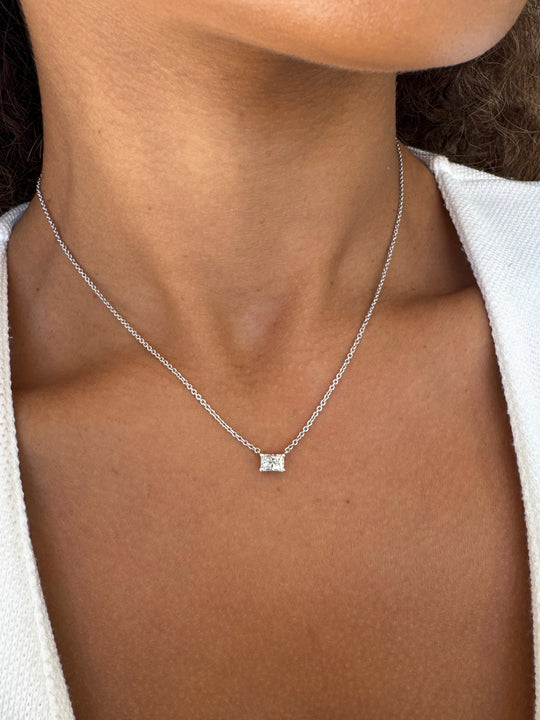 Radiant Cut Diamond Pendant