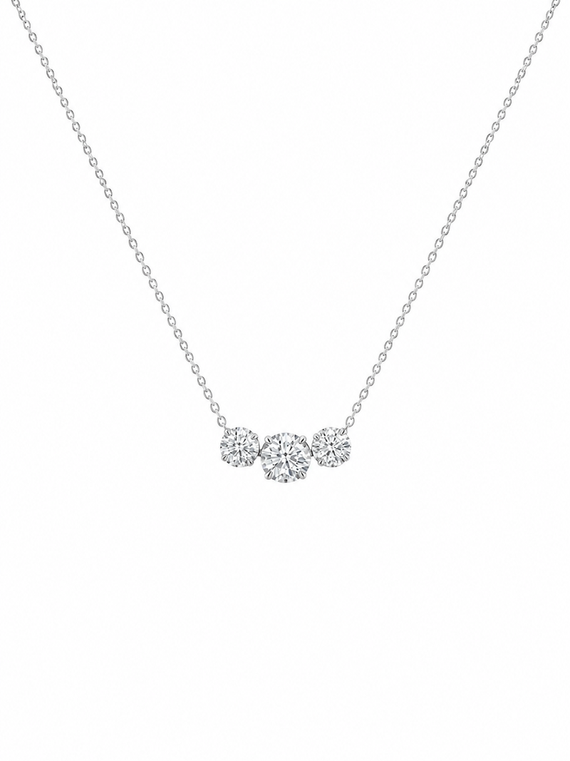 Illusion Set Trilogy Diamond Necklace