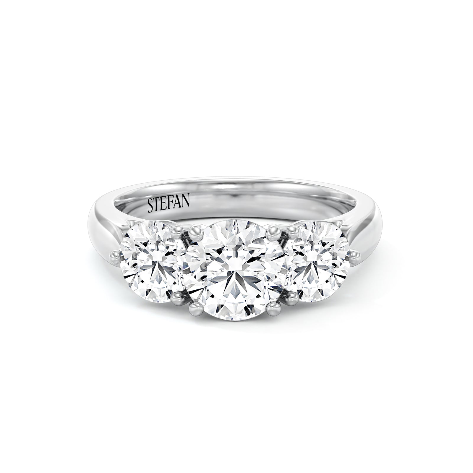 Snow Round Cut Engagement Ring