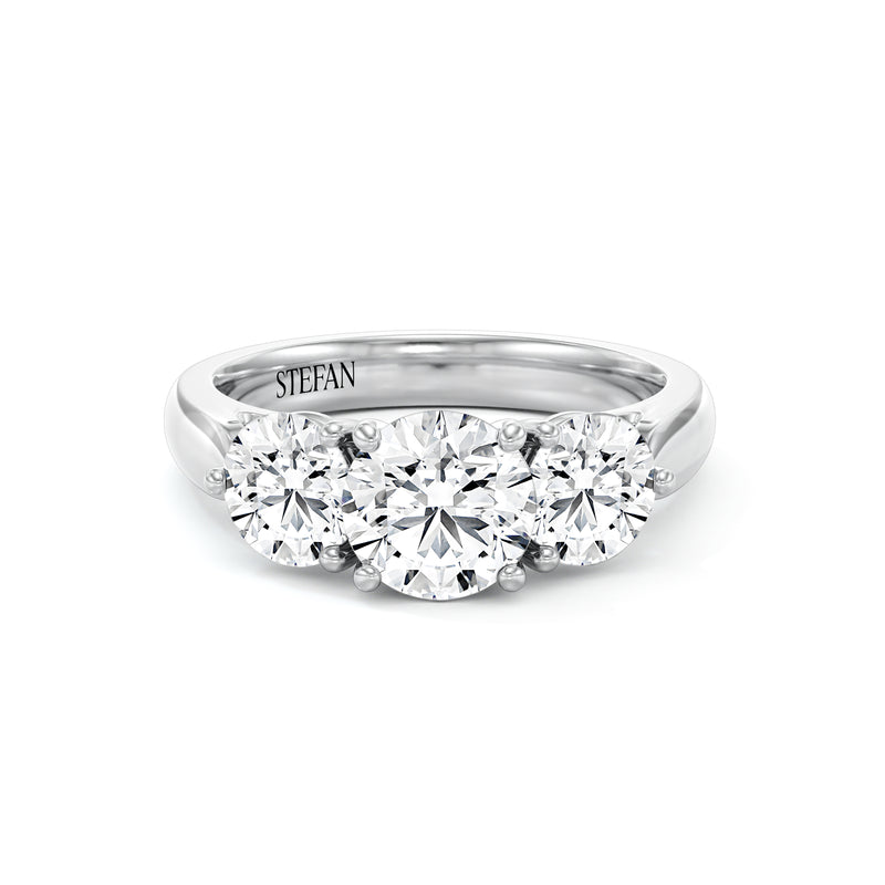 Snow Round Cut Engagement Ring